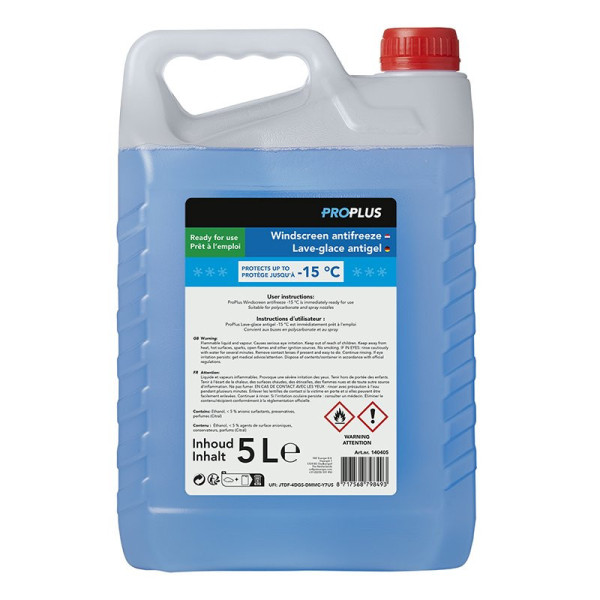Lave-glace antigel prêt à l'emploi -15°C 5 litres