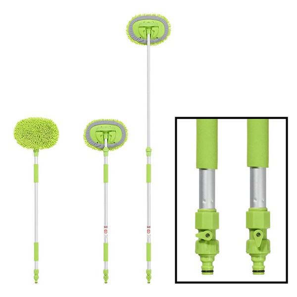 Brosse de lavage microfibre chenille manche télescopique 1,65 mètres