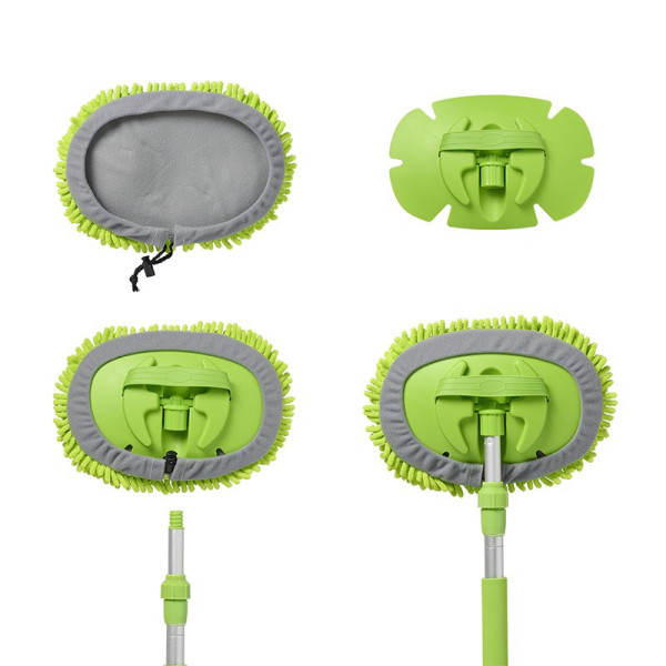 Brosse de lavage microfibre chenille manche télescopique 1,65 mètres