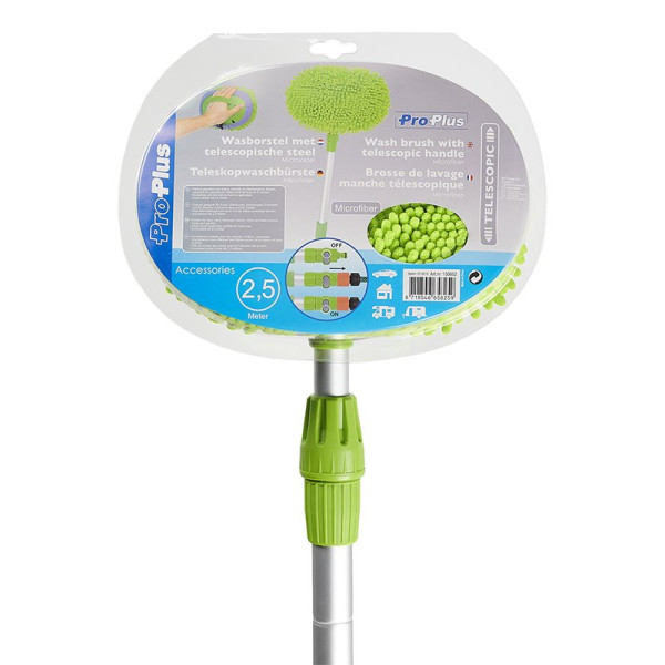 Brosse de lavage microfibre chenille manche télescopique 2,5 mètres