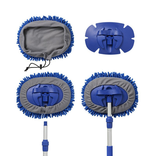 Housse en microfibre chenille pour brosse de lavage 150650V01/150652V01 bleu