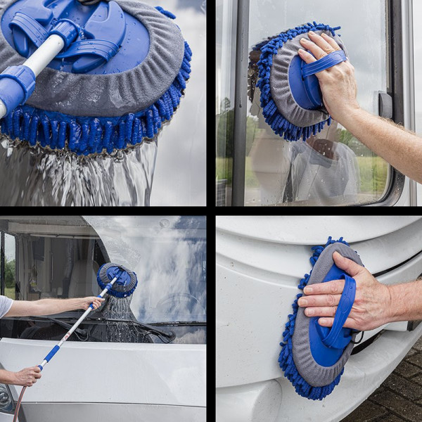 Housse en microfibre chenille pour brosse de lavage 150650V01/150652V01 bleu