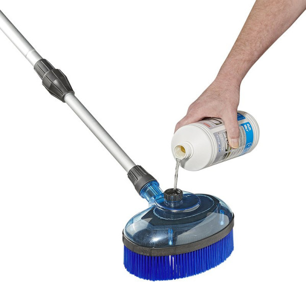 Brosse de lavage manche télescopique 1,21-1,91m avec brosse rotative