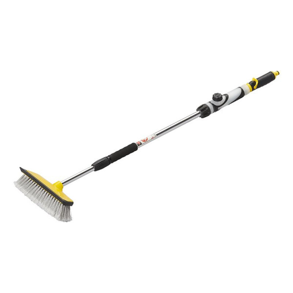Brosse de lavage avec essuie-glace et distributeur de savon et manche télescopique 92 - 150 cm