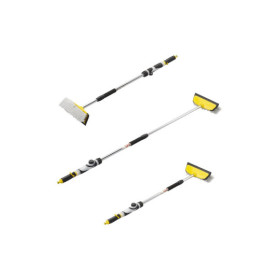 Brosse de lavage avec essuie-glace et distributeur de savon et manche télescopique 92 - 150 cm