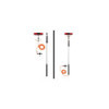 Brosse de lavage Heavy Duty manche télescopique 166 - 700 cm cm avec distributeur de savon