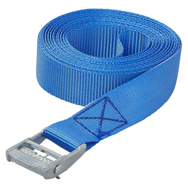 Sangle d'arrimage bleu avec boucle de serrage 5 mètres