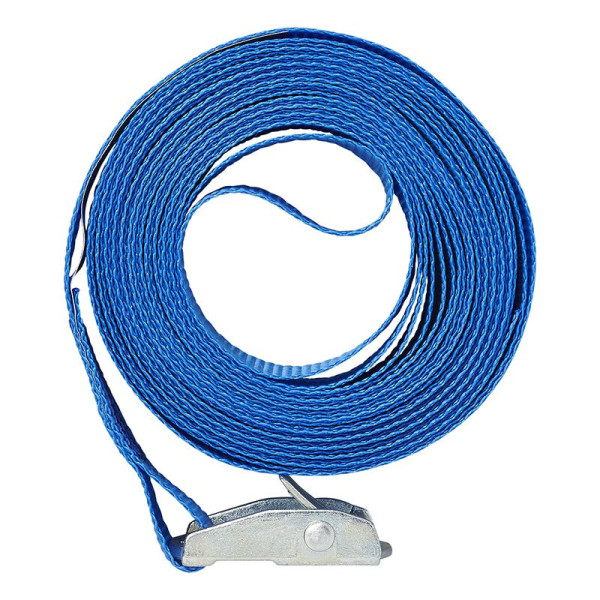 Sangle d'arrimage bleu avec boucle de serrage 5 mètres