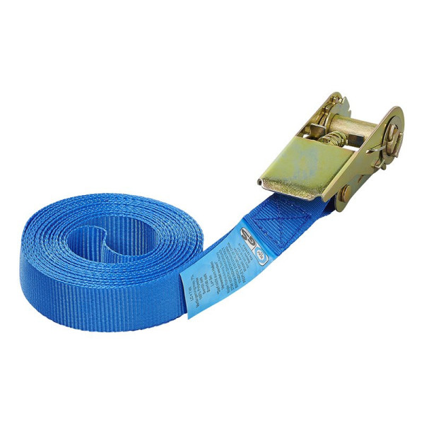 Sangle d'arrimage bleu avec tendeur à cliquet 5 mètres