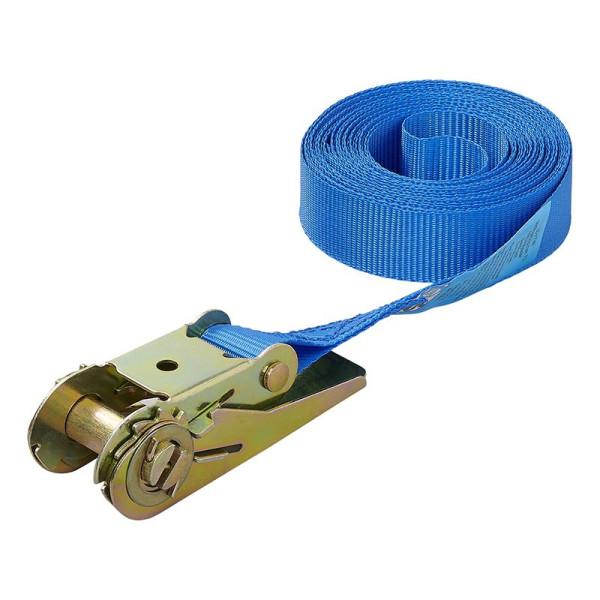 Sangle d'arrimage bleu avec tendeur à cliquet 5 mètres