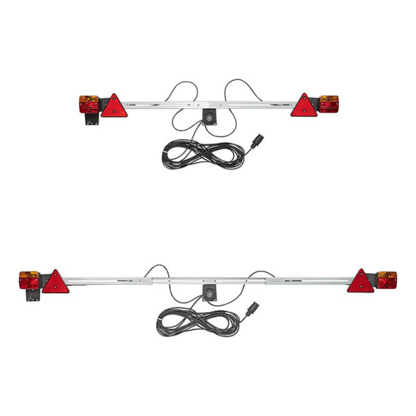 Rampe d'éclairage de remorque 140-200cm télescopique + 12M câble
