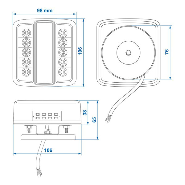 Kit d'éclairage LED magnéthique 7,5+2,5M câble