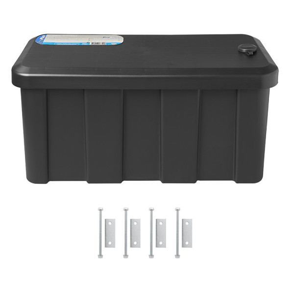 Coffre de rangement pour remorque en plastique 25L 565 x 245 x 290mm incl