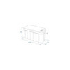 Coffre de rangement pour remorque en plastique 25L 565 x 245 x 290mm incl