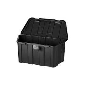 Coffre de rangement pour remorque en plastique 45L avec serrure à combinaison