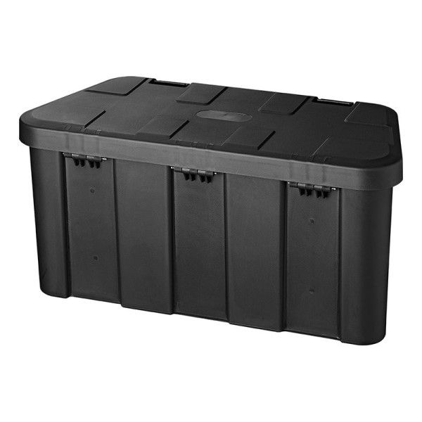 Coffre de rangement pour remorque en plastique 45L avec serrure à combinaison