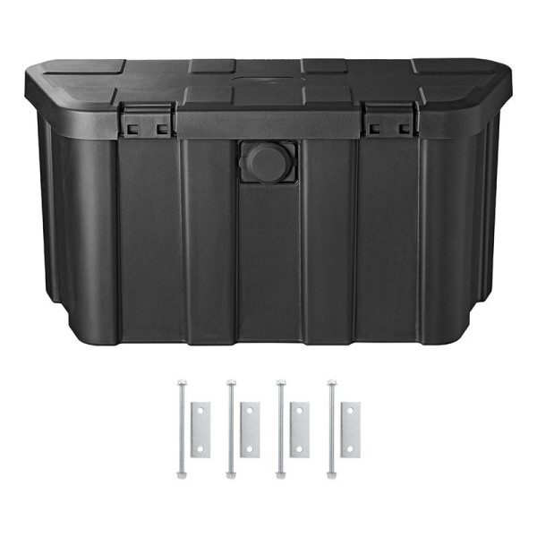 Coffre de rangement pour remorque en plastique 45L avec serrure à combinaison