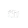 Coffre de rangement pour remorque en plastique 45L avec serrure à combinaison