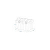 Coffre de rangement pour remorque en plastique 320x630xH355mm excl