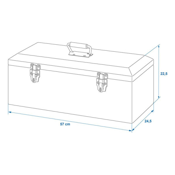 Boîte à outils aluminium 570 x 245 x 220 mm