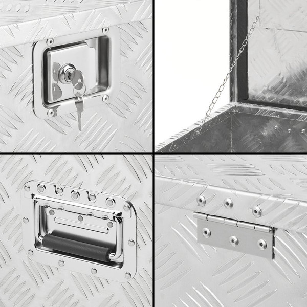 Boîte à outils aluminium pour remorque 1240 x 400 x H380 mm