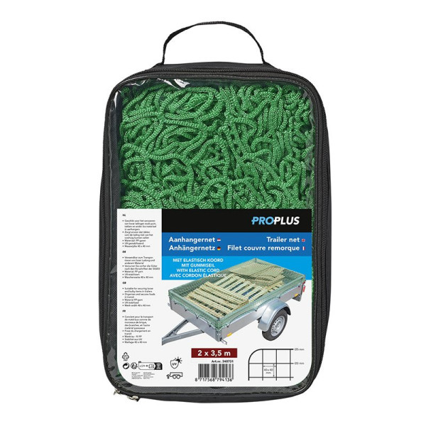 Filet couvre remorque 2,00x3,50M avec cordon élastique