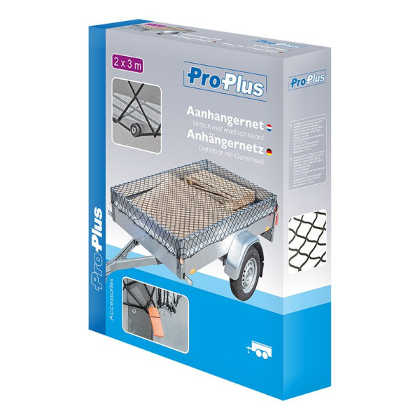 Filet de remorque 2 x 3 m extensible avec cordon élastique