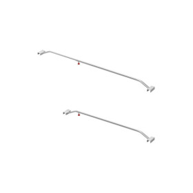 Support de bâche aluminium réglable 108-146 cm pour bâche de remorque