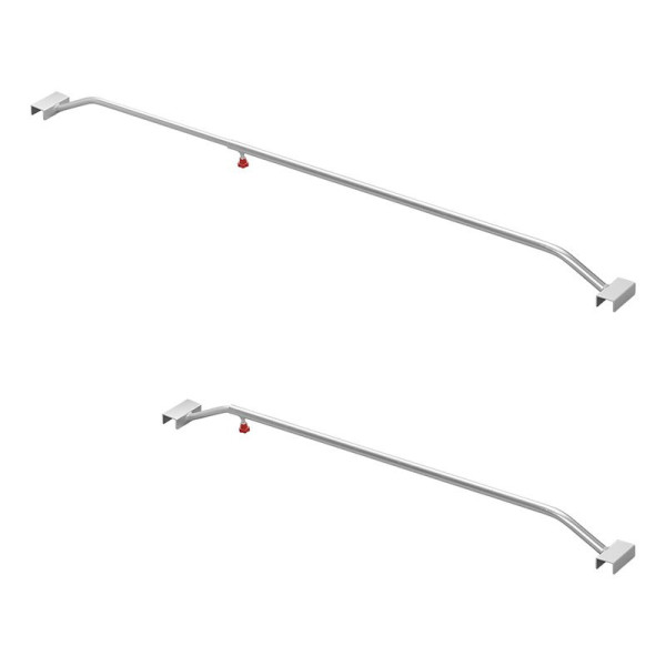 Support de bâche aluminium réglable 108-146 cm pour bâche de remorque