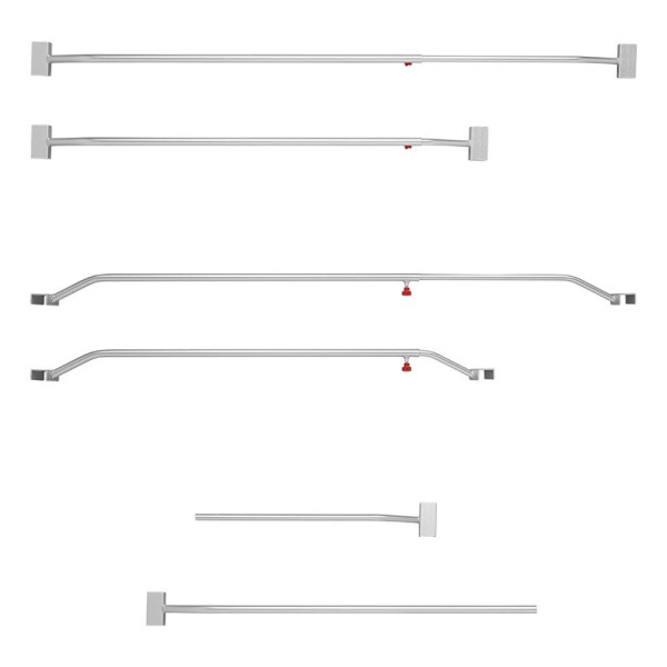 Support de bâche aluminium réglable 108-146 cm pour bâche de remorque