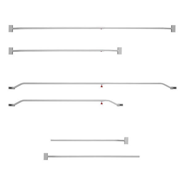 Supports de bâche aluminium réglables 132-204cm pour bâche plate de remorque