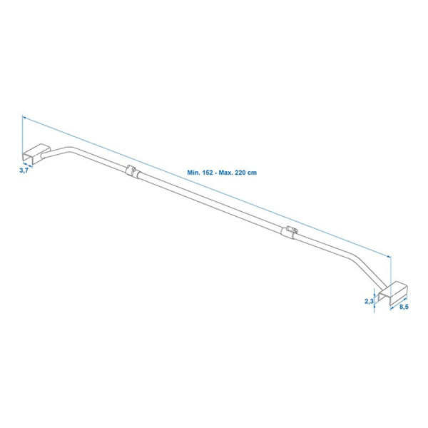 Support de bâche réglable 152-220 cm pour bâche de remorque