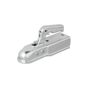Tête d'attelage acier vertical 2 trous carré 60mm 1300kg freiné