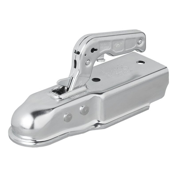 Tête d'attelage acier vertical 2 trous carré 70mm 1300kg freiné