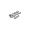 Tête d'attelage acier vertical 2 trous ronde 50mm 1300kg freiné