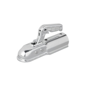 Tête d'attelage acier vertical 2 trous ronde 60mm 1300kg freiné