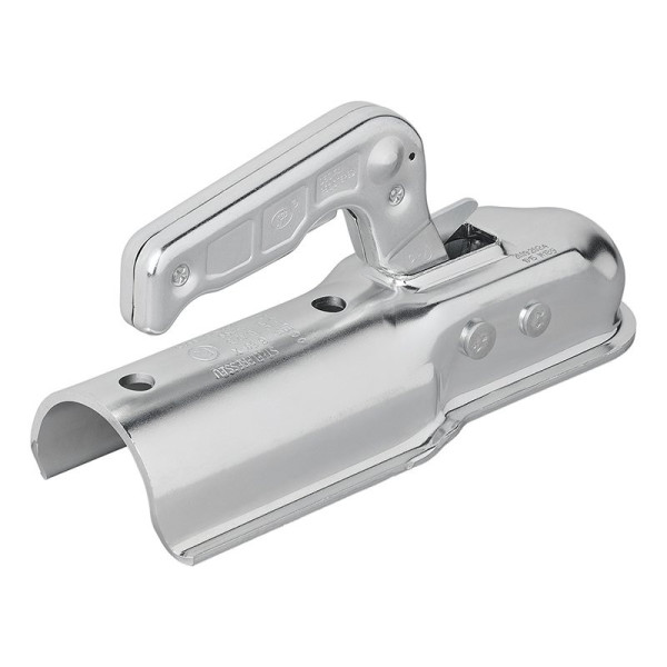 Tête d'attelage acier vertical 2 trous ronde 60mm 1300kg freiné
