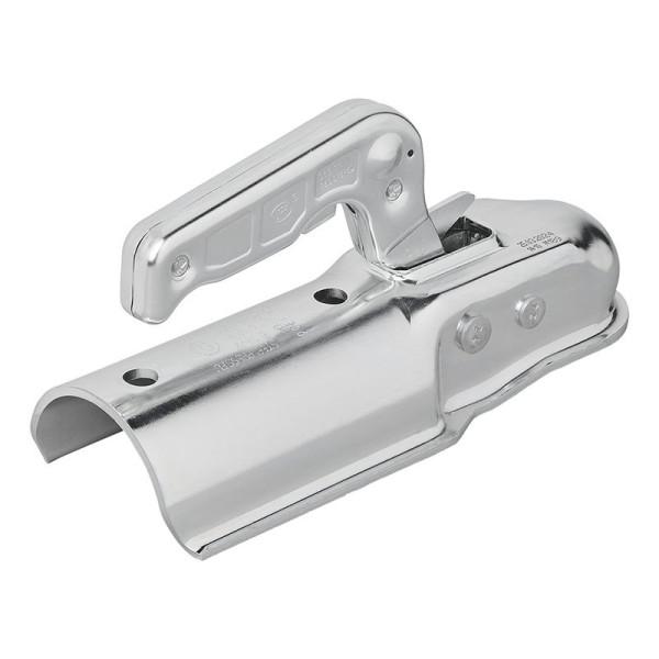Tête d'attelage acier vertical 2 trous ronde 70mm 1300kg freiné