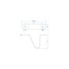 Support de timon H: 70 mm