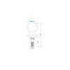 Boule d'attelage droite M16 x 50mm