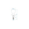 Boule d'attelage droite M16 x 50mm
