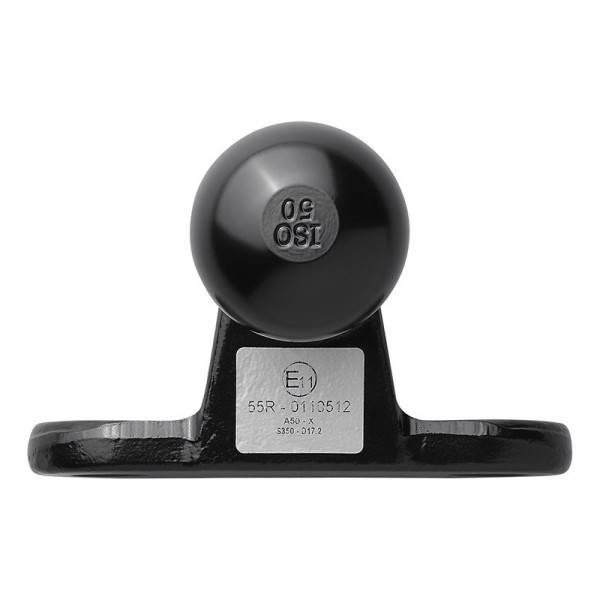 Boule d'attelage noir équerre D17,2/S350 Homologation du type E