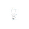Boule d'attelage droite M22 x 50mm