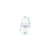 Boule d'attelage droite M22 x 50mm Homologation du type E