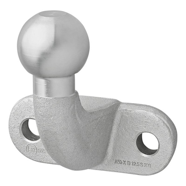 Boule d'attelage argent équerre Homologation du type E