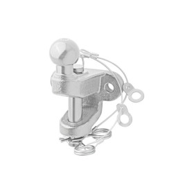 Boule d'attelage argent mixte double trous D17