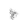Boule d'attelage argent mixte double trous D17