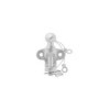 Boule d'attelage argent mixte double trous D17,2/S200 Homologation du type E