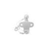 Boule d'attelage argent mixte double trous D17,2/S200 Homologation du type E