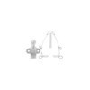 Boule d'attelage argent mixte double trous D17,2/S200 Homologation du type E
